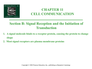 Signal, reception, transduction