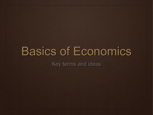 Basics of Economics - Solon City Schools