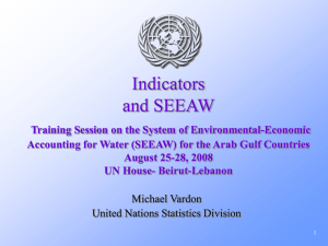 Indicators and SEEAW - United Nations Economic and Social