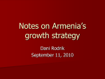 Notes on Armenia`s growth strategy