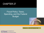 Chapter 27 - Fiscal Policy: Taxes, Spending, and the Federal Budget