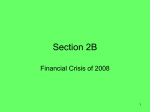 Section 2B - Financial Crisis of 2008