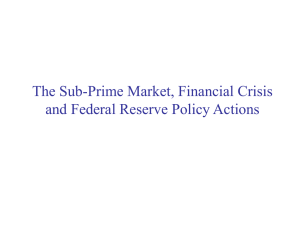 Financial Crisis and Fed Policy Actions