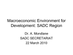 Macroeconomic Environment for Development: SADC Region