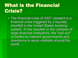 What is the Financial Crisis?