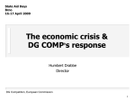 The economic crisis & DG COMP`s response