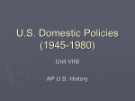 U.S. Domestic Policies