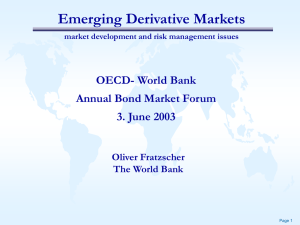 Emerging Derivative Markets