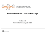 Climate Finance – Curse or Blessing?