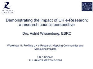 ESRC and Impact - All Hands Meeting 2011
