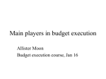 The main players in budget execution - Allister Moon