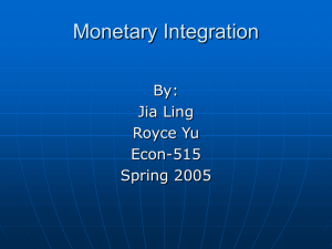 Monetary Intergration