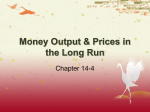 Money Output & Prices in the Long Run