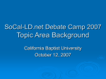 Topic Area Background - SoCal