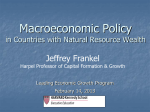 Energy Economics – II Jeffrey Frankel Harpel Professor, Harvard
