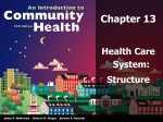 Chapter 13 Health Care System: Structure