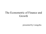 The Econometric of Finance and Growth