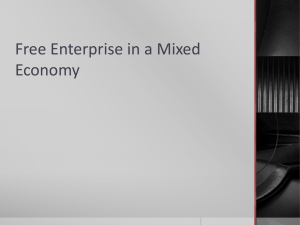 Free Enterprise in a Mixed Economy