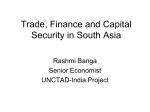 Trade, Finance and Capital Security in South Asia