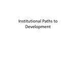 Institutional Paths to Development