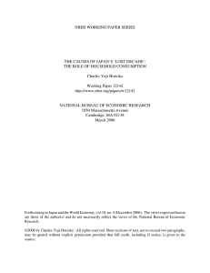 NBER WORKING PAPER SERIES THE CAUSES OF JAPAN’S ‘LOST DECADE’: