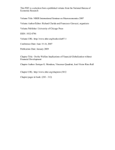 This PDF is a selection from a published volume from... Economic Research Volume Title: NBER International Seminar on Macroeconomics 2007