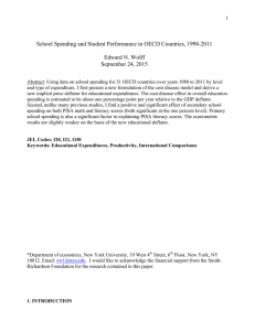 School Spending and Student Performance in OECD Countries, 1998-2011