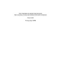 TWO THEORIES OF MONEY RECONCILED: Farley Grubb Working Paper
