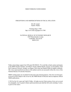 NBER WORKING PAPER SERIES PERCEPTIONS AND MISPERCEPTIONS OF FISCAL INFLATION