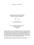 NBER WORKING PAPER SERIES ON THE BENEFITS OF DOLLARIZATION WHEN