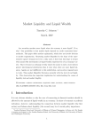 Market Liquidity and Liquid Wealth Timothy C. Johnson March, 2007