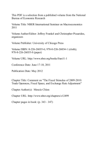 This PDF is a selection from a published volume from... Bureau of Economic Research Volume Title: NBER International Seminar on Macroeconomics