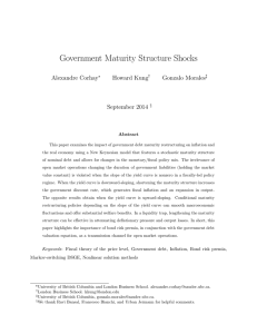 Government Maturity Structure Shocks Alexandre Corhay Howard Kung Gonzalo Morales