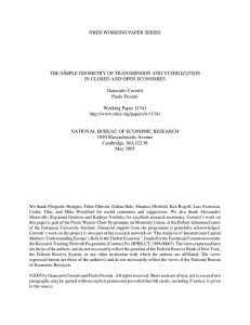 NBER WORKING PAPER SERIES THE SIMPLE GEOMETRY OF TRANSMISSION AND STABILIZATION