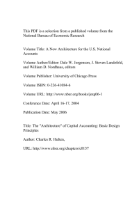 This PDF is a selection from a published volume from... National Bureau of Economic Research