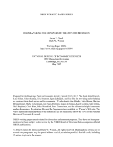 NBER WORKING PAPER SERIES DISENTANGLING THE CHANNELS OF THE 2007-2009 RECESSION