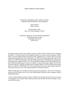NBER WORKING PAPER SERIES FINANCIAL REFORMS AND CAPITAL FLOWS: Alberto Martin