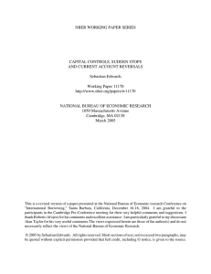 NBER WORKING PAPER SERIES CAPITAL CONTROLS, SUDDEN STOPS AND CURRENT ACCOUNT REVERSALS
