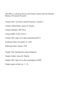 This PDF is a selection from an out-of-print volume from... Bureau of Economic Research