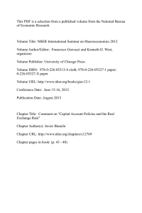 This PDF is a selection from a published volume from... of Economic Research Volume Title: NBER International Seminar on Macroeconomics 2012