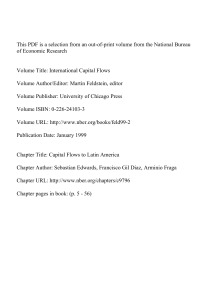 This PDF is a selection from an out-of-print volume from... of Economic Research Volume Title: International Capital Flows