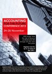ACCOUNTING FOR THE FUTURE 24–26 November CONFERENCE 2015