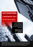 ACCOUNTING FOR THE FUTURE 24–26 November CONFERENCE 2015