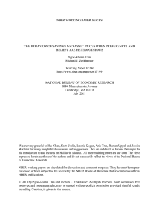 NBER WORKING PAPER SERIES BELIEFS ARE HETEROGENEOUS