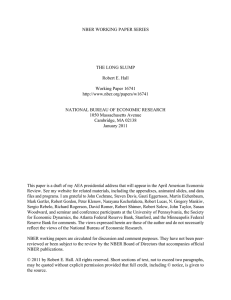 NBER WORKING PAPER SERIES THE LONG SLUMP Robert E. Hall Working Paper 16741
