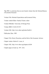 This PDF is a selection from an out-of-print volume from the... of Economic Research Volume Title: Rational Expectations and Economic Policy