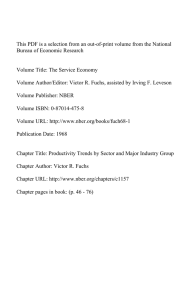 This PDF is a selection from an out-of-print volume from... Bureau of Economic Research Volume Title: The Service Economy