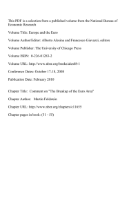 This PDF is a selection from a published volume from... Economic Research Volume Title: Europe and the Euro