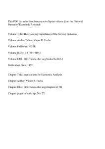 This PDF is a selection from an out-of-print volume from... Bureau of Economic Research