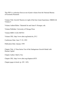 This PDF is a selection from an out-of-print volume from... of Economic Research